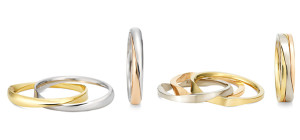 Connect 2 rings, for mens:JPY128,000 (Pt/K18YG) For ladies JPY110,000(Pt/K18PG) Connect 2 rings, for mens:JPY138,000 (K18WG/K18YG/K18PG) , For ladies JPY 110,000 (K18WG/K18YG/K18PG)